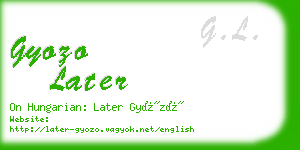 gyozo later business card